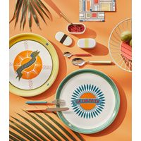 Plat FAVORITA multicolore 32 cm - Visuel 0